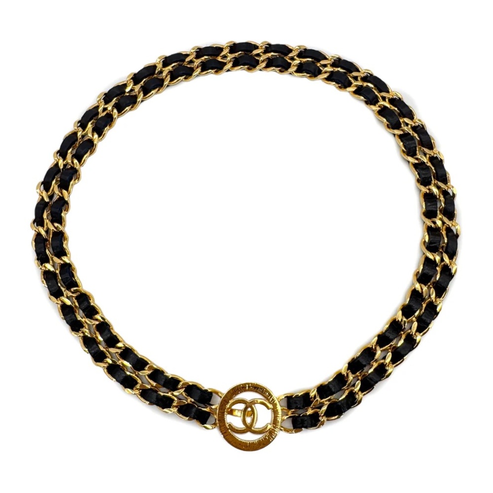Authentic NEW CHANEL leather gold vintage belt 65cm - Picture 2 of 8